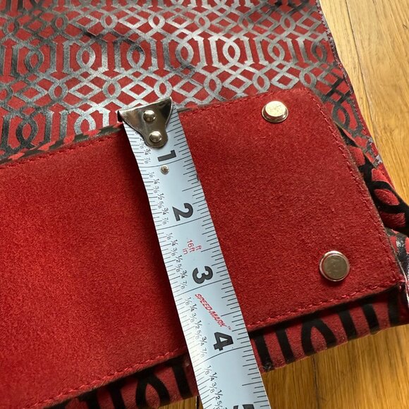 J. McLaughlin Red Printed Shopper Handbag - Picture 7 of 16